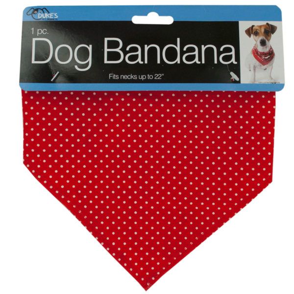 Polka Dot Dog Bandana With Snap Closure, Pack Of 24