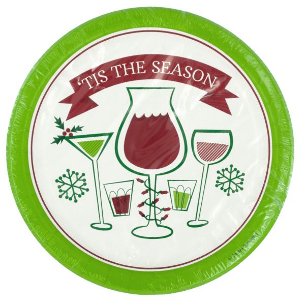 'Tis The Season Holiday Toasts Party Plates, Pack Of 24