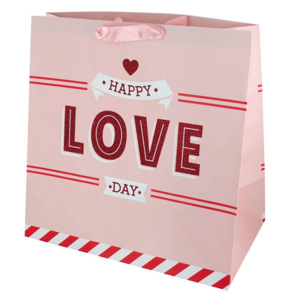 'Happy Love Day' Large Gift Bag, Pack Of 24