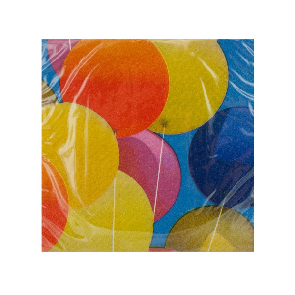 18 Pack Balloons Beverage Napkins, Pack Of 24