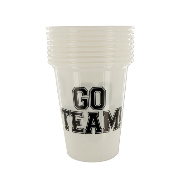 Go Team Plastic Party Cups, Pack Of 24