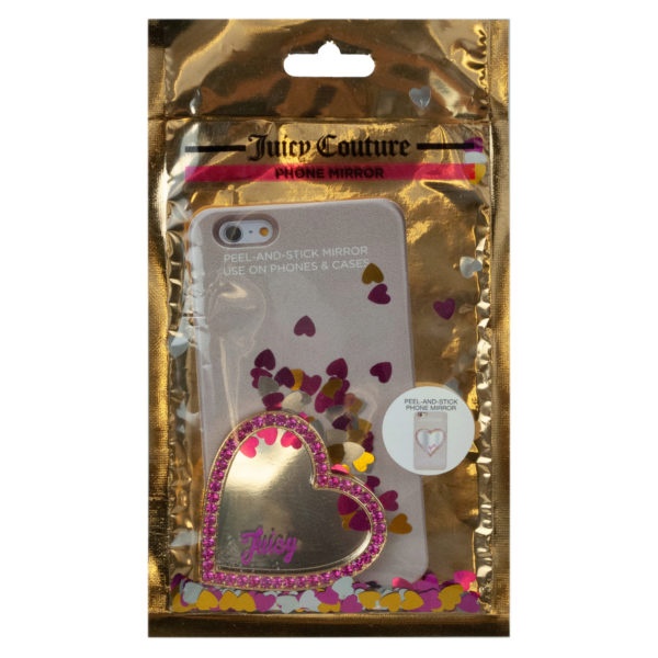 Juicy Couture Pink Heart Mirror Phone Sticker, Pack Of 25