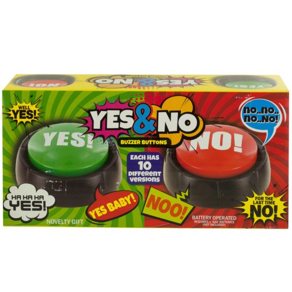 Talking Yes & No Buzzer Buttons, Pack Of 2