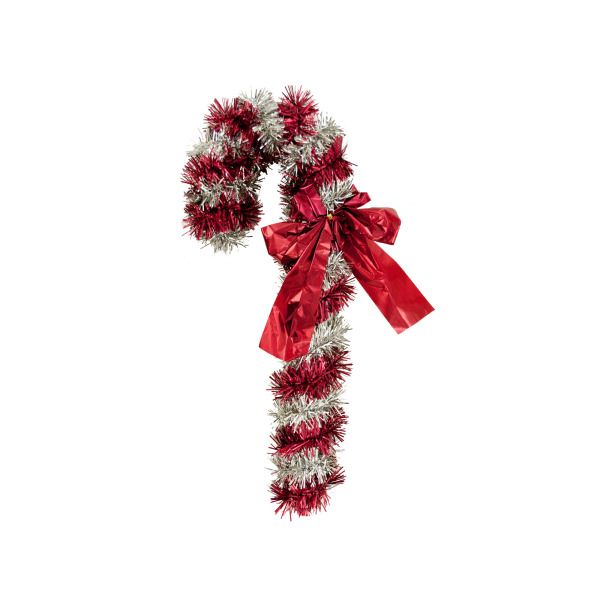 Christmas Candy Cane With Ribbon Hanging Decoration, Pack Of 18