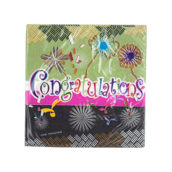 Congratulations Lunch Napkins, Pack Of 24