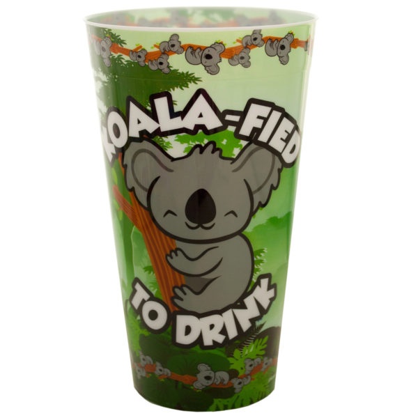 Koala-Fied To Drink Plastic Tumbler Cup, Pack Of 40
