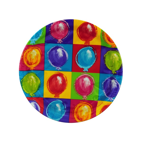 8Pk 6.75" Balloon Plates, Pack Of 24