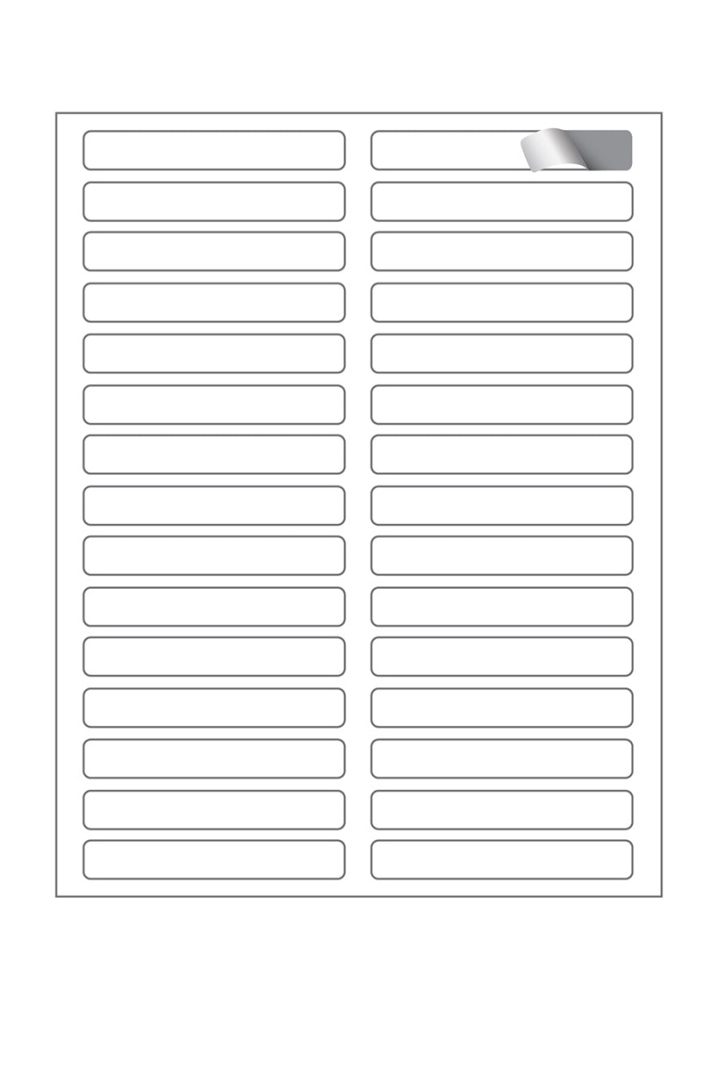 Laser/Ink Jet White File Folder Labels, 2/3" X 37/16", 30/Sheet, 1500