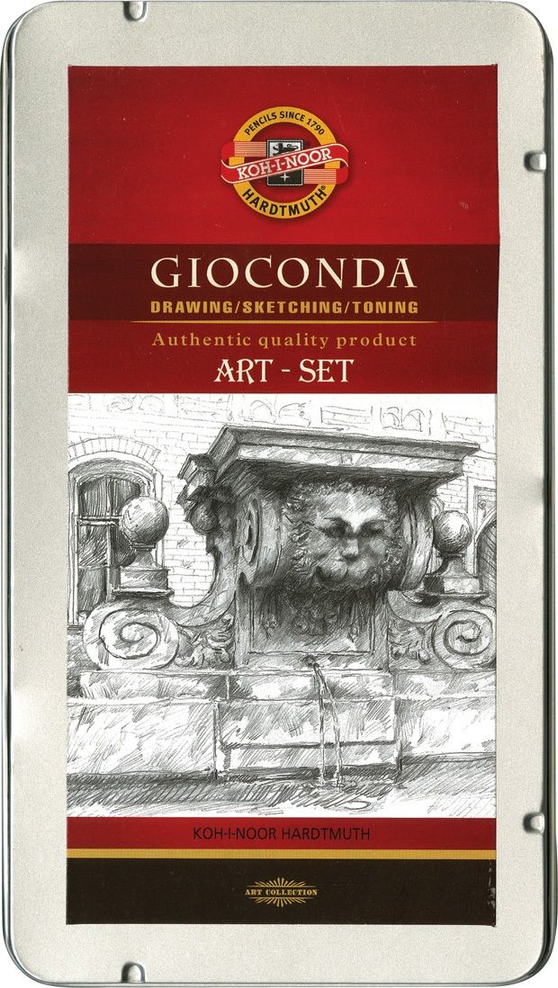 Gioconda Artist Set, 11 Piece (With Woodless Graphite), In A Tin