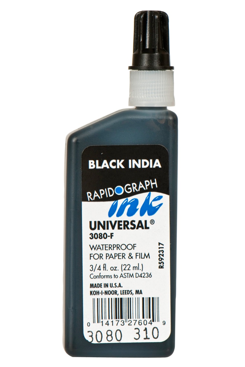 Koh-I-Noor® Universal® Inks Black India 3080F / .75 Oz