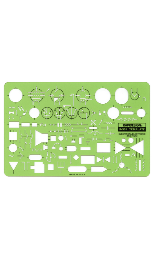 Rapidesign Standard Electrical/Electronic Template