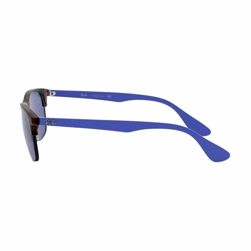 RayBan Rb4419641976 Tortoise Light Blue Square Dark Violet Classic Lens Sunglasses