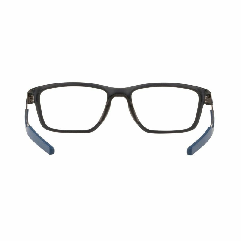 Oakley Metalink Satin Grey Smoke Rectangular Men's Plastic Eyeglasses