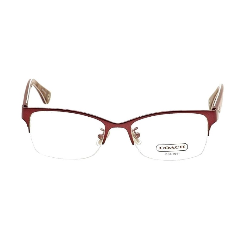 Coach Montana Satin Burgundy Rectangular Women's Metal Eyeglasses