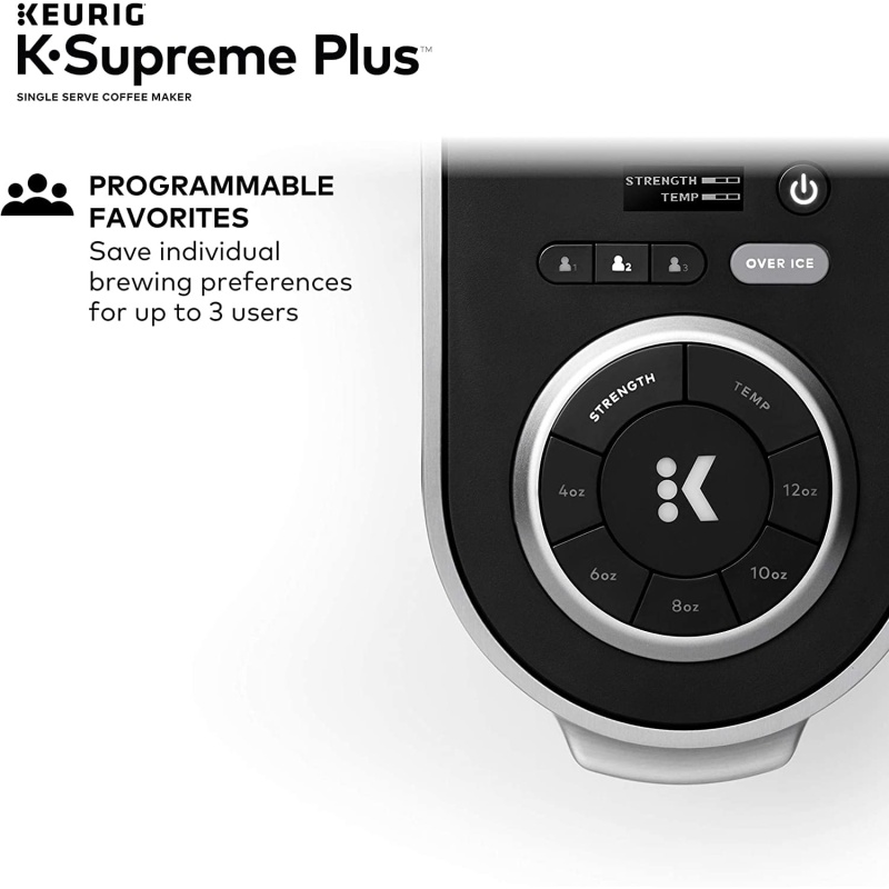 Keurig K-Supreme Plus Stainless Steel Single Serve K-Cup Pod Coffee ...