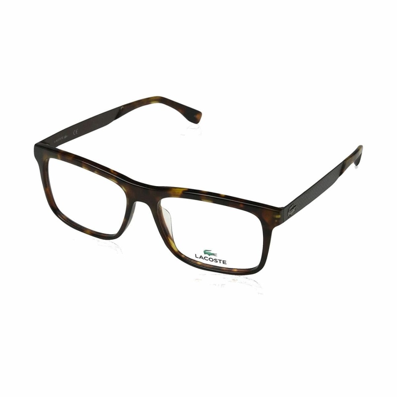 Lacoste Havana Square Men's Acetate Eyeglasses