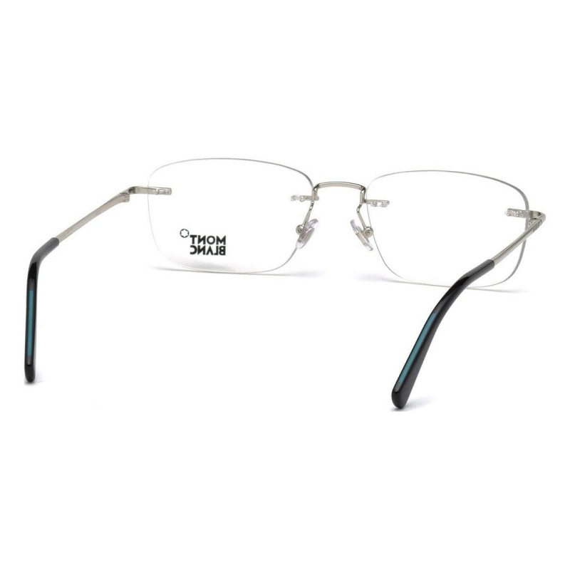 Montblanc Black Palladium Rimless Men S Rectangular Eyeglasses Frames