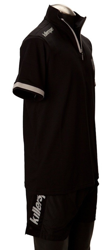 Killerspin Collar Boy Shirt: Black/Grey, Extra Large