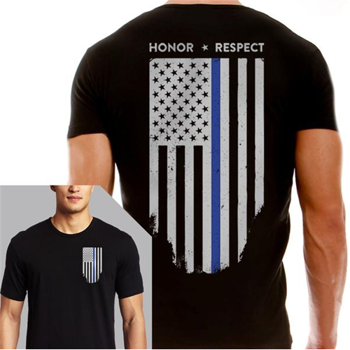 Color: Thin Blue Line, Size: X-Large