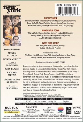 LEONARD BERNSTEIN: CHICHESTER PSALMS SYMPHONY NO's 1 & 2 DVD 5 Classical Music