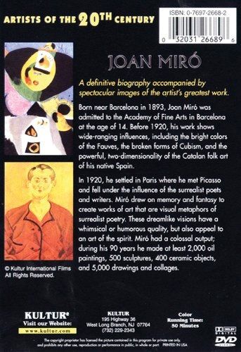 ARTISTS OF THE 20TH CENTURY: JOAN MIRO DVD 5 Art
