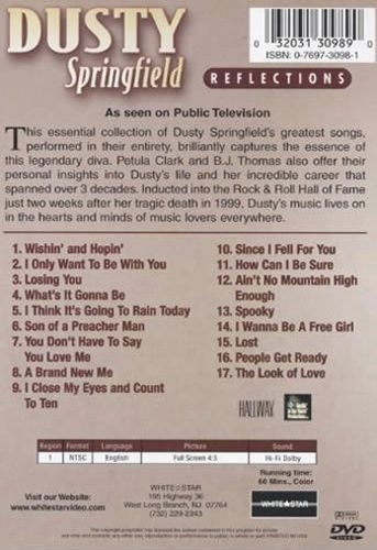 DUSTY SPRINGFIELD: REFLECTIONS DVD 5 Popular Music