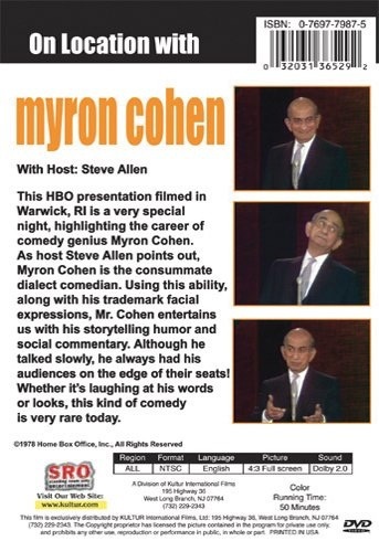 ON LOCATION with MYRON COHEN DVD 5 Comedy