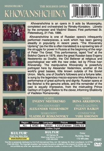 KHOVANSHCHINA (Bolshoi Opera) DVD 9 Opera