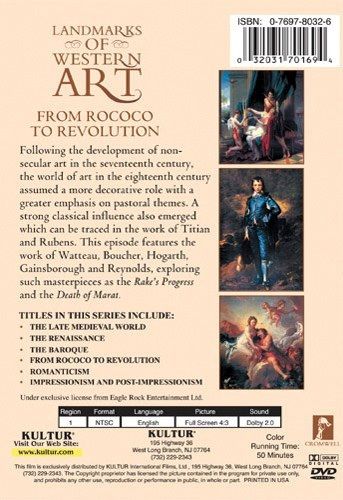 LANDMARKS OF WESTERN ART - FROM ROCOCO TO REVOLUTION DVD 5 Art