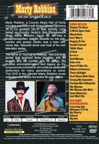 MARTY ROBBINS ANTHOLOGY DVD 5 Popular Music - Kultur