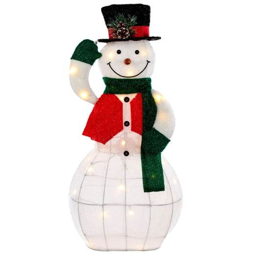 36" Led Light-Up Animated Snowman