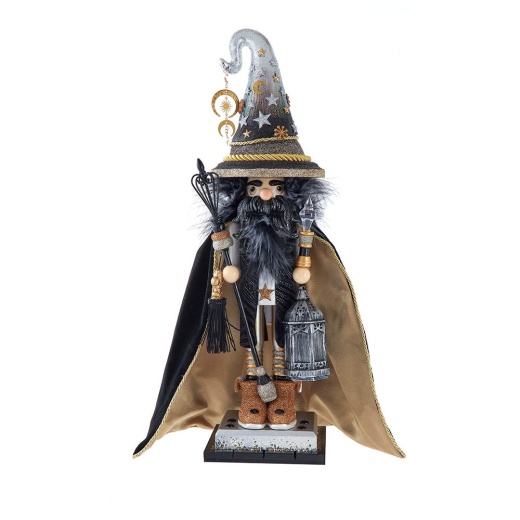 18" Hollywood Nutcrackers™ Black & Gold Wizard Nutcracker
