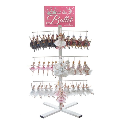 Nutcracker Suite Ballet Ornaments With Rack, 72-Pieces