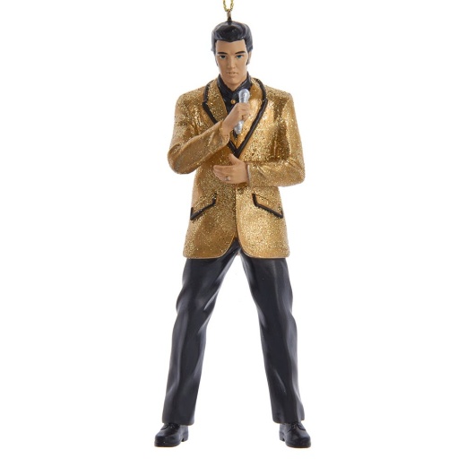 Elvis Presley In Gold Jacket Ornament