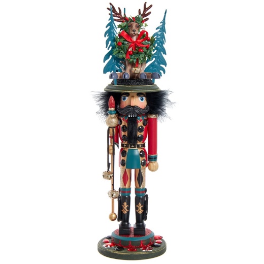 15" Hollywood Nutcrackers Soldier With Deer Hat Nutcracker