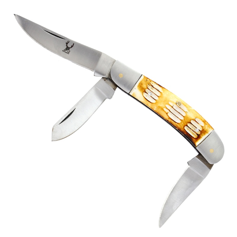 7" Theboneedge Practical Tri-Blade Pocket Knife