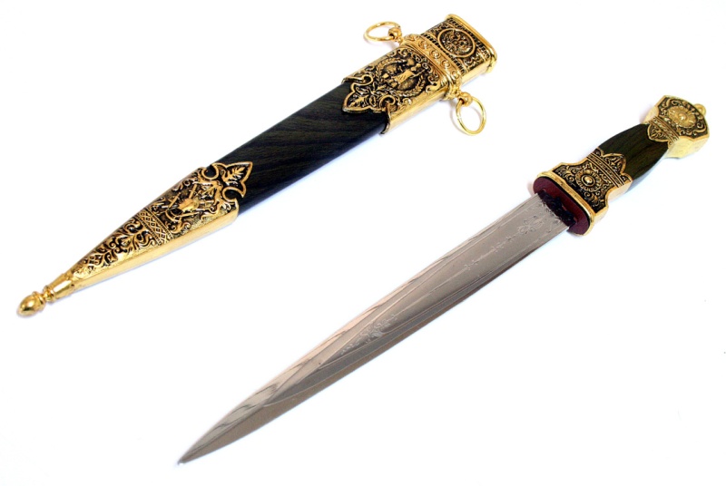 16" Mongolian Collectible Style Dagger With Sheath