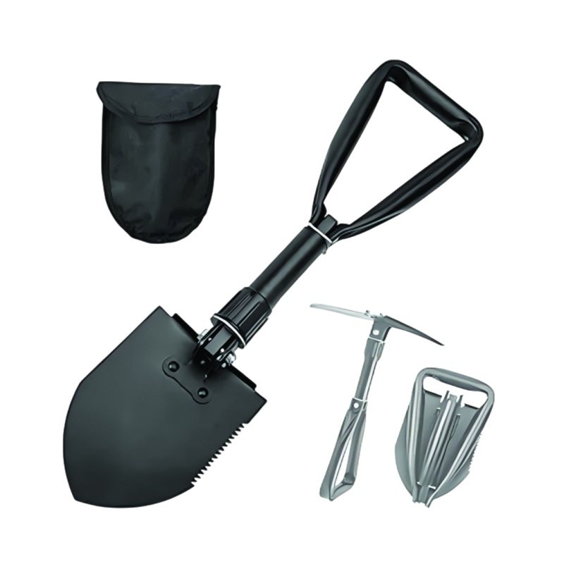 Dispatch 201G Engineer Shovel – Durable 1050 Carbon Steel With Portable Nylon Bag