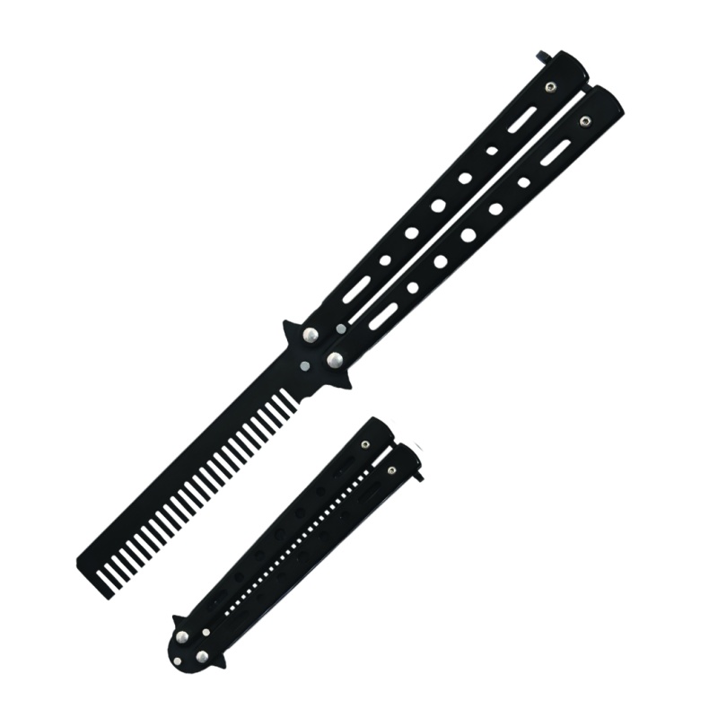 Dispatch 5" Black Comb Style Balisong Trainer
