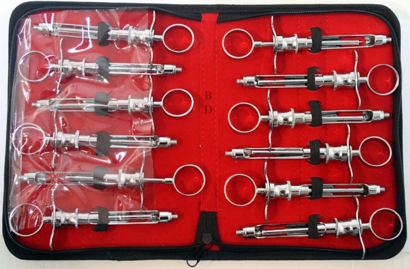 12 Pcs Set Of Aspirating Syringe