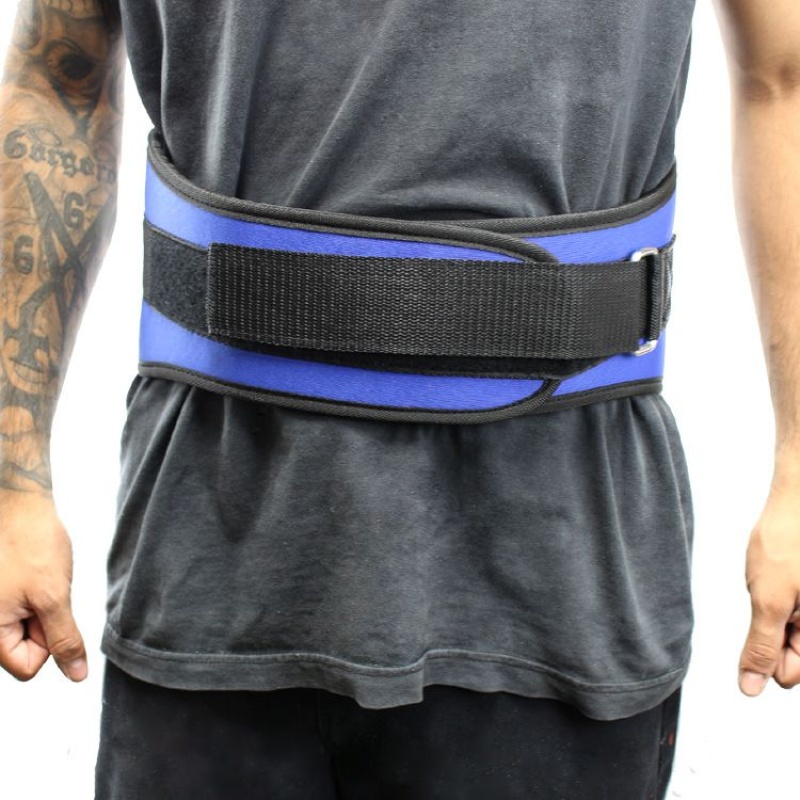 Last Punch® 6" Nylon Power Weight Lifting Belt / Back Support Belt Blue