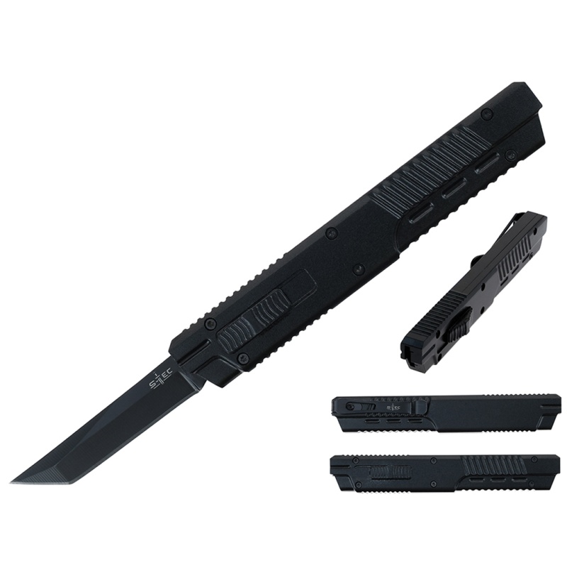 Defender 6.5" Assisted Knife With Black Anodized Aluminum Handle & Black Blade