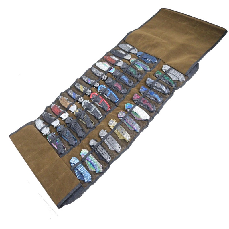 34" Canvas Knife Roll Storage Bag