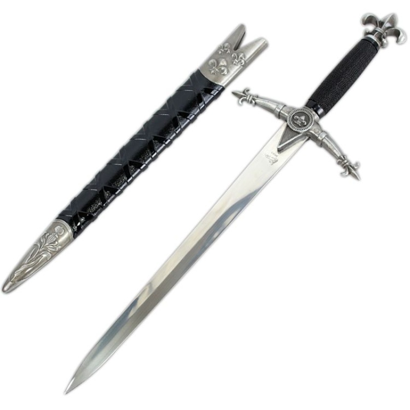 Theboneedge 18" Steel Assassin Collectible Dagger With Scabbard