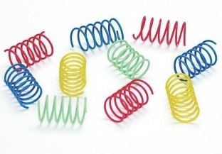 ETHICAL Colorful Springs Wide 10Pk - Engaging Cat Toys for a Colorful Adventure