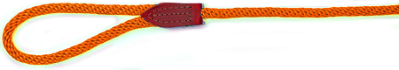 Leather Brothers British Rope Slip Lead 6' Orange