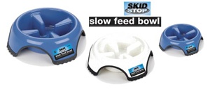 JW Pet Skid Stop Slow Feed Bowl, Assorted, M