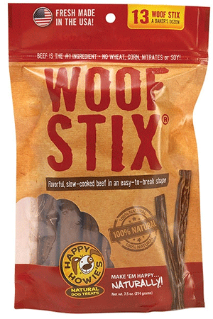 Happy Howie's Baker's Dozen Beef Woof Stix 6 - Soft and Chewy Treats for Dogs