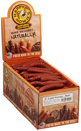 Happy Howie's Lamb Sausage 4" Bulk 80Ct - Premium Dog Food for a Healthy and Happy Pet