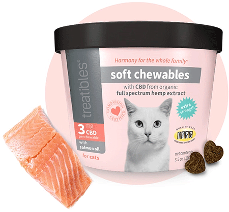 Treatibles PCR Extra Strength Chewables Feline 100ct - Natural Anxiety Relief for Cats